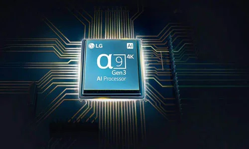 چیپ پردازشگر α9 Gen2 AI Processor 4K تلویزیون الد ال جی C9